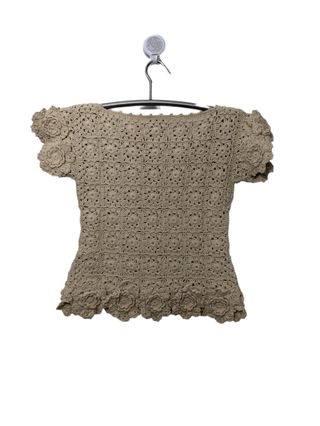 Zara. Top crochet T. Xs/s