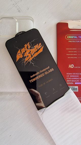 Cristal templado y funda Iphone 14 max