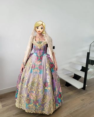 Traje de fallera con dos corpiños
