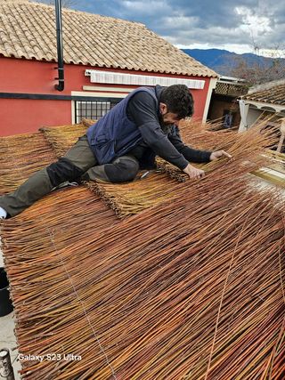 Sombrillas de carri verzo mimbre