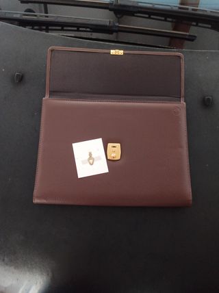 Carpeta cartera porta documentos piel