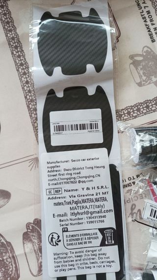 12 Adesivi decorazione auto in fibra di carbonio