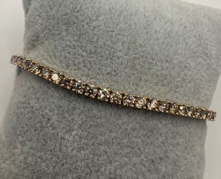 Pulsera riviere de oro de 18 kt con diamantes 4.00
