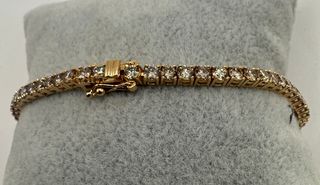 Pulsera riviere de oro de 18 kt con diamantes 4.00