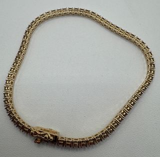 Pulsera riviere de oro de 18 kt con diamantes 4.00