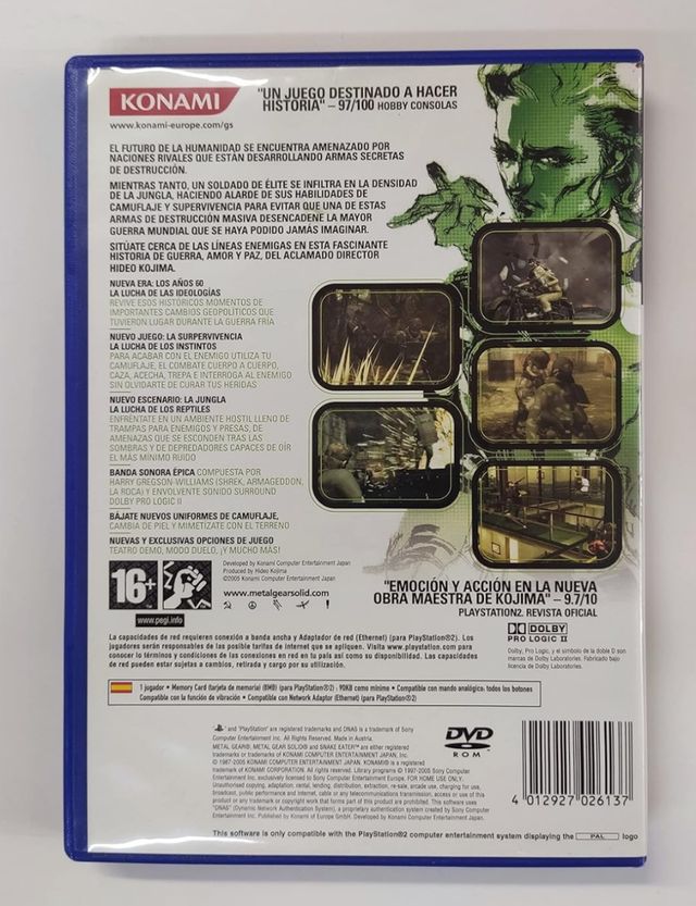 Juego ps2 Metal gear 3,Pal españa