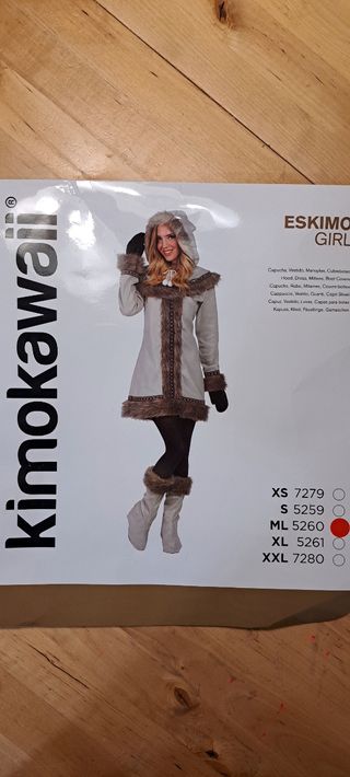Disfraz de Esquimal mujer y accesorios.