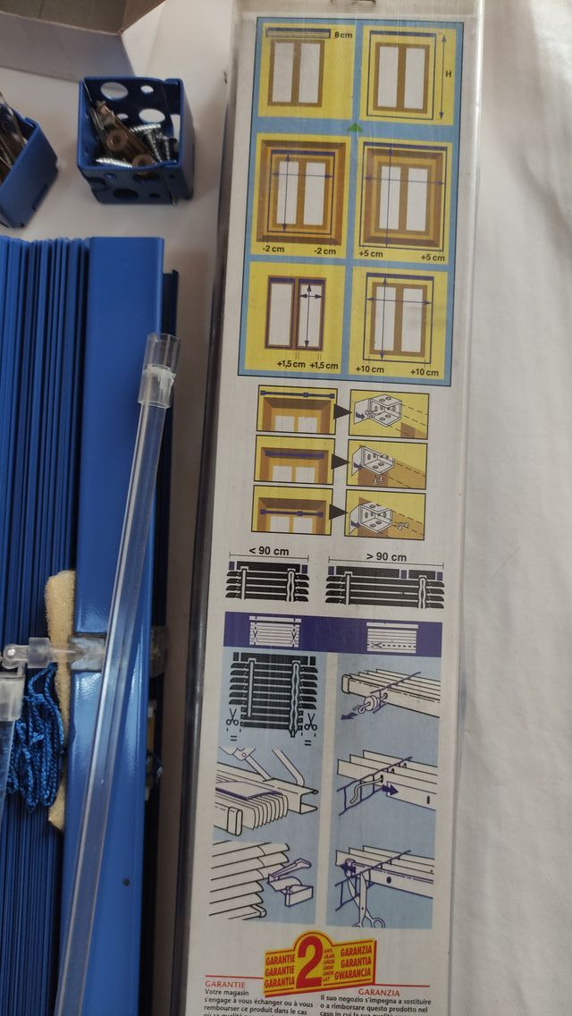 Persianas Veneciana Leroy Mer alum. azul 60x250 cm