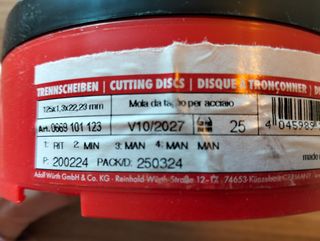 Confezione dischi per Mola acciaio Würth