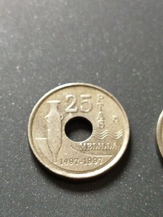 Lote monedas 25 pesetas 