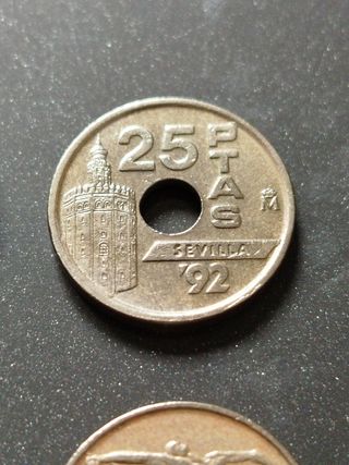 Lote monedas 25 pesetas 