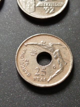 Lote monedas 25 pesetas 