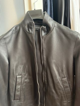 Cazadora chaqueta de piel massimo dutti 