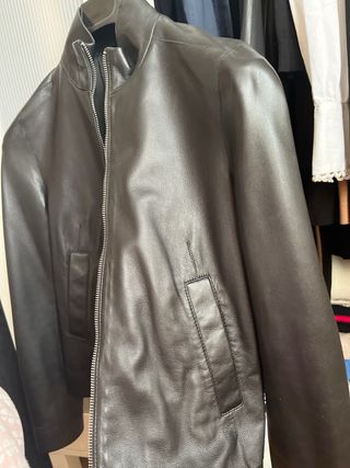 Cazadora chaqueta de piel massimo dutti 