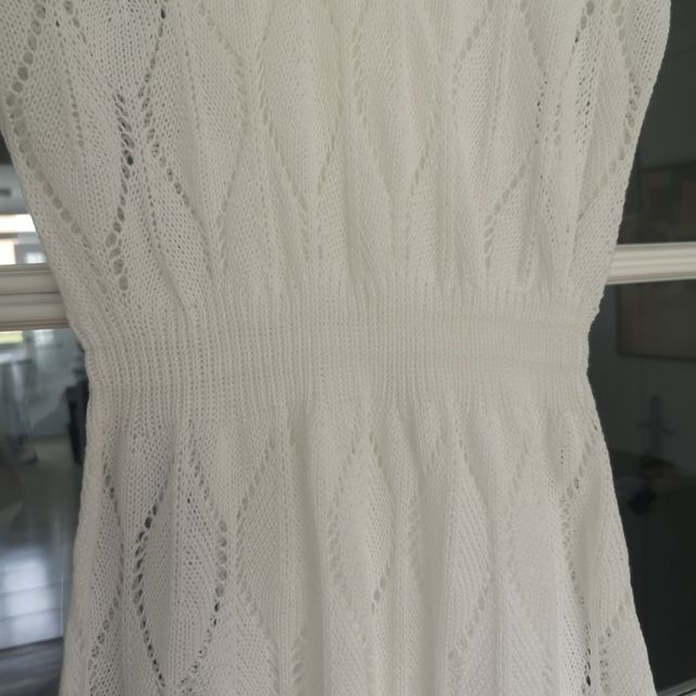 Vestido blanco escote V talla M