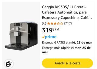 Cafetera Automática, para Espresso y Capuchino