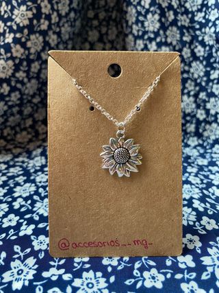 Colgante girasol con cadena
