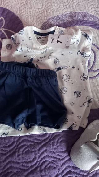 Conjunto bebé verão 6-9 meses novo + oferta
