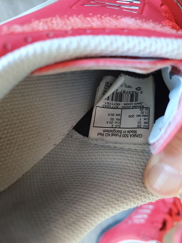 Zapatillas futbol sala talla 33