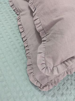 Funda nórdico color malva con 3 fundas almohadas