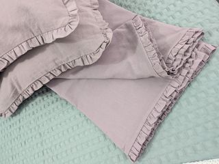 Funda nórdico color malva con 3 fundas almohadas