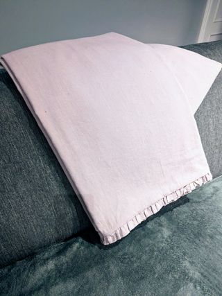 Funda nórdico color malva con 3 fundas almohadas