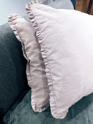 Funda nórdico color malva con 3 fundas almohadas