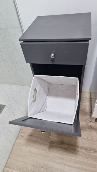 Armario para Baño, Cesta de Ropa con cajon