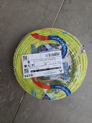 filo elettrico gialloverde 2.5mm
