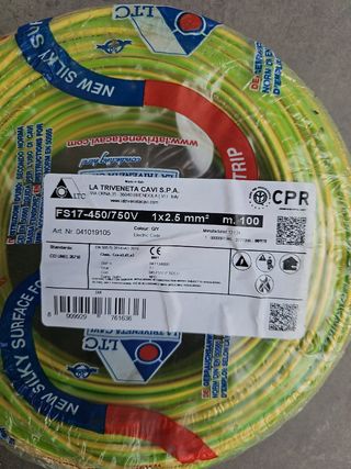 filo elettrico gialloverde 2.5mm