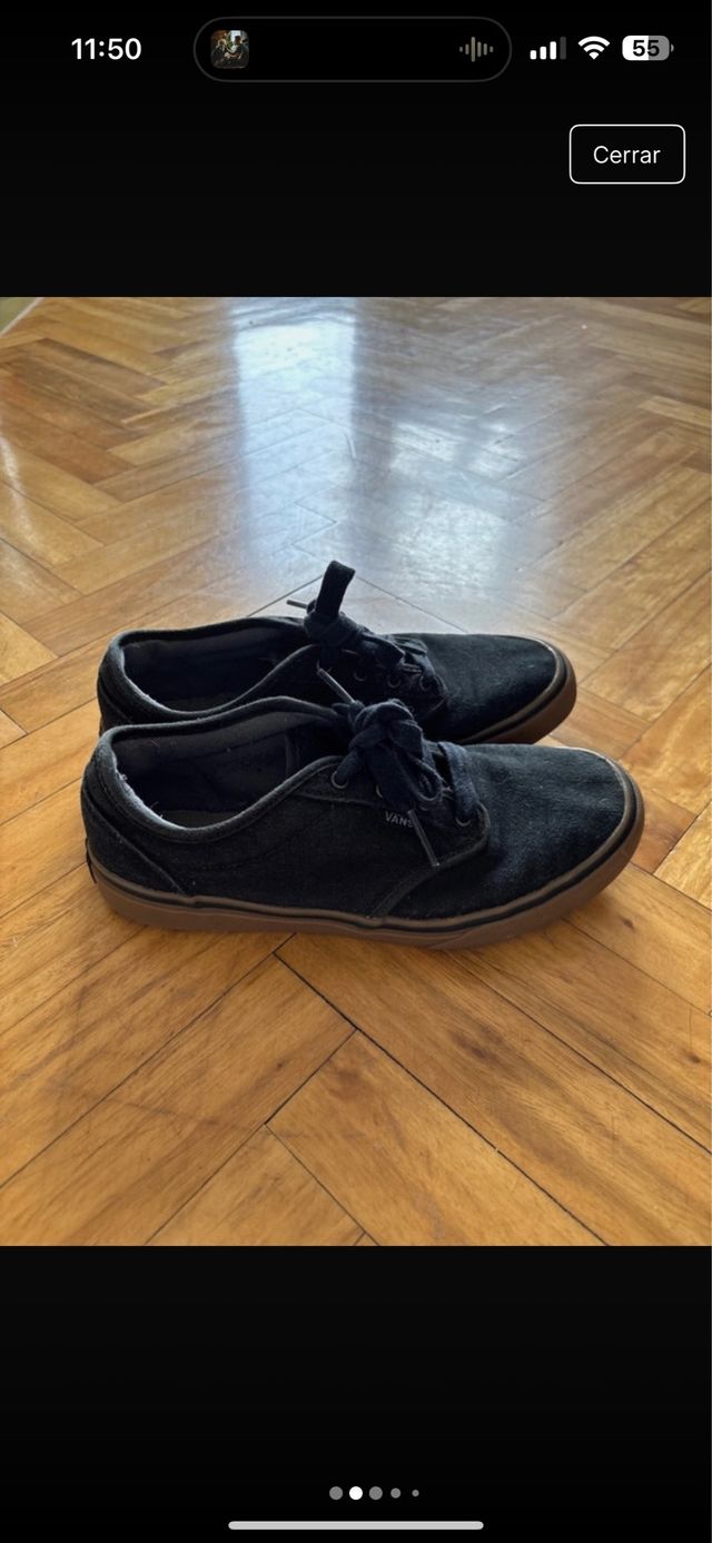 Vans bajas 37 negras