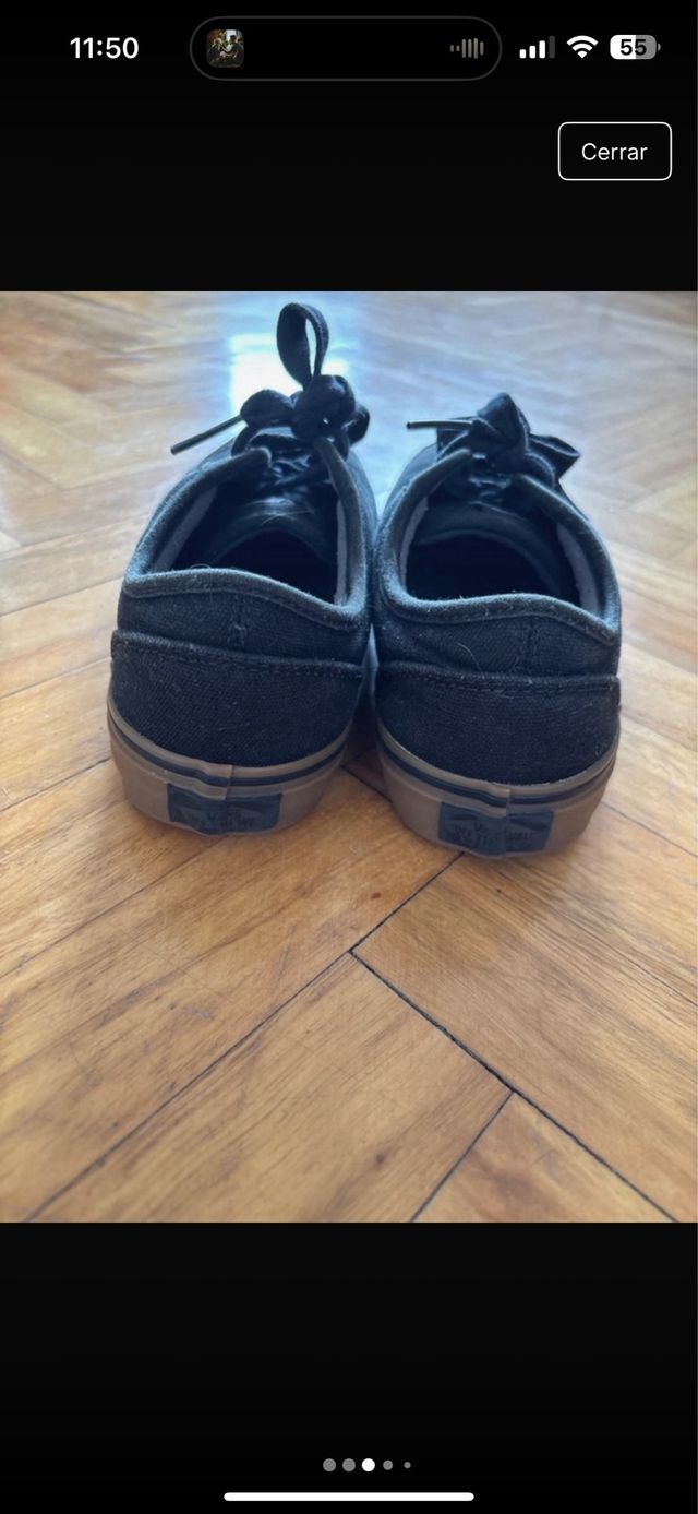 Vans bajas 37 negras