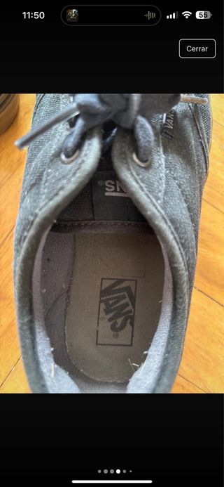 Vans bajas 37 negras