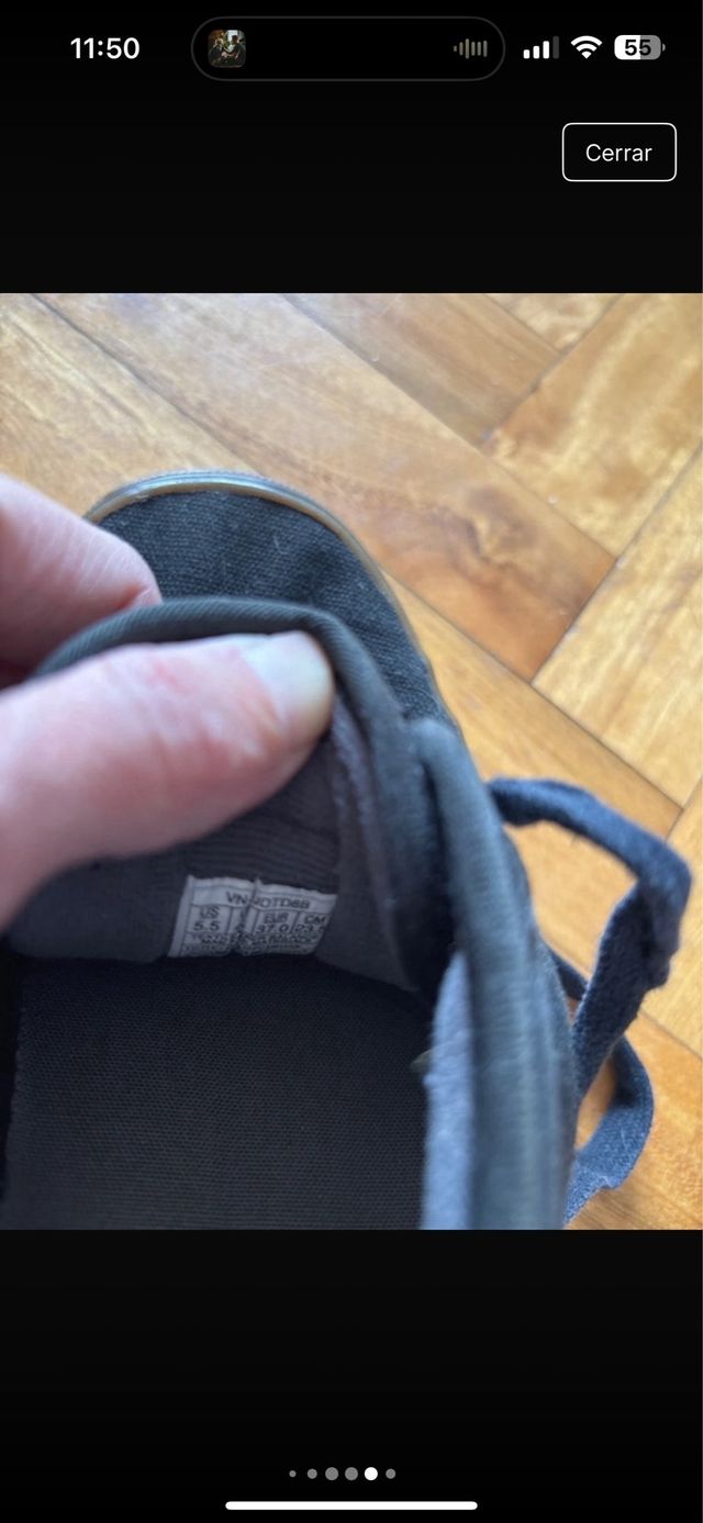 Vans bajas 37 negras