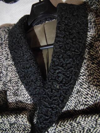 Abrigo paño cuello astracán