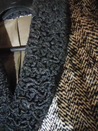 Abrigo paño cuello astracán