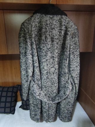 Abrigo paño cuello astracán