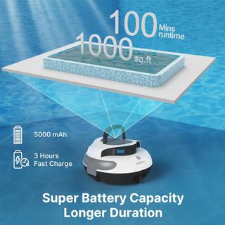 Robot piscina 120 minutos de limpieza hasta 90m2