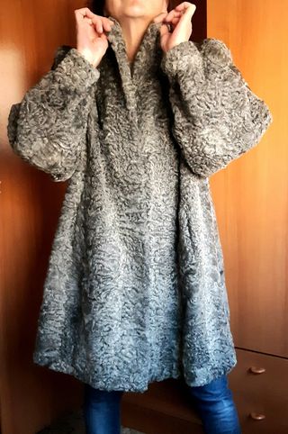 Abrigo chaquetón de astracán