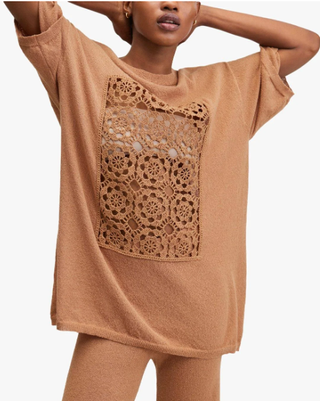 Jersey Punto Canesú Crochet