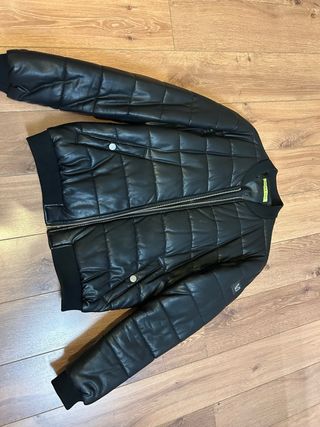 Cazadora cuero versache jeans