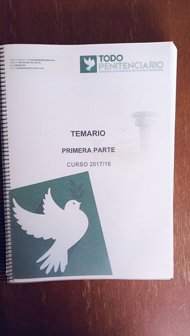 Temario oposiciones penitenciarias y derecho penal