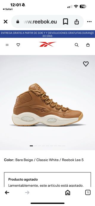 Sns reebok question num 41 un uso 
