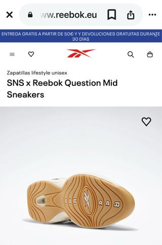 Sns reebok question num 41 un uso 
