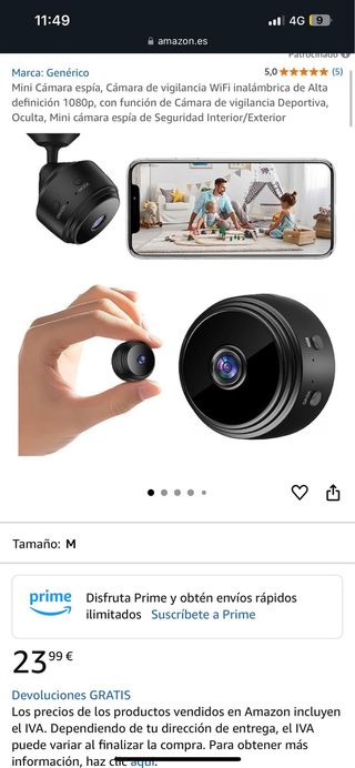 NUEVA Mini Camara de vigilancia