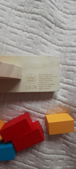 Juego de equilibrio de madera.