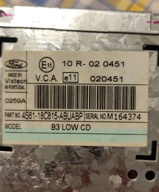 Autoradio originale 4500 RDS eon per Ford Fiesta (