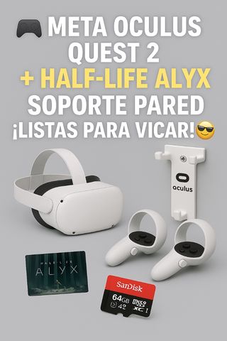 Meta Quest 2 con Half-Life Alyx y soporte pared
