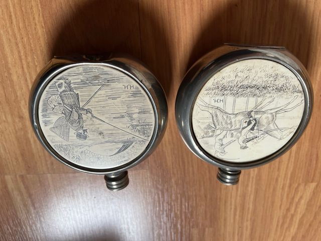 Pareja petacas muy antiguas inglesas