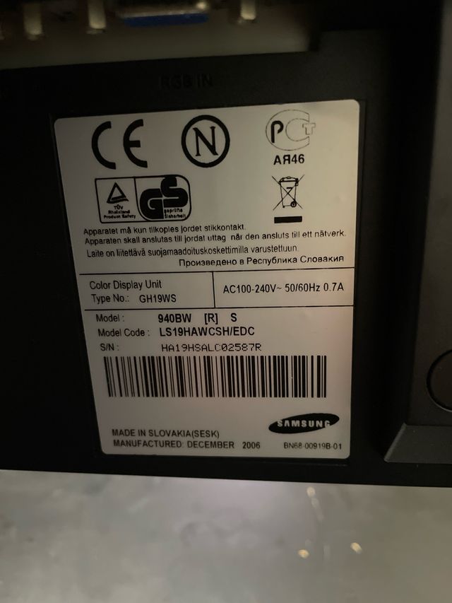 Samsung SyncMaster 940bw